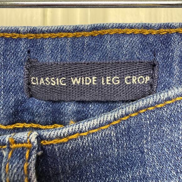 QVC LOGO by Lori Goldstein Regular Wide-Leg Crop Womens 4 Blue Medium Wash NWOT - Picture 3 of 7